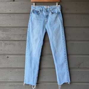 Levi's Premium Wedgie Straight Light Blue Straight-Leg Women's Jeans Size 27